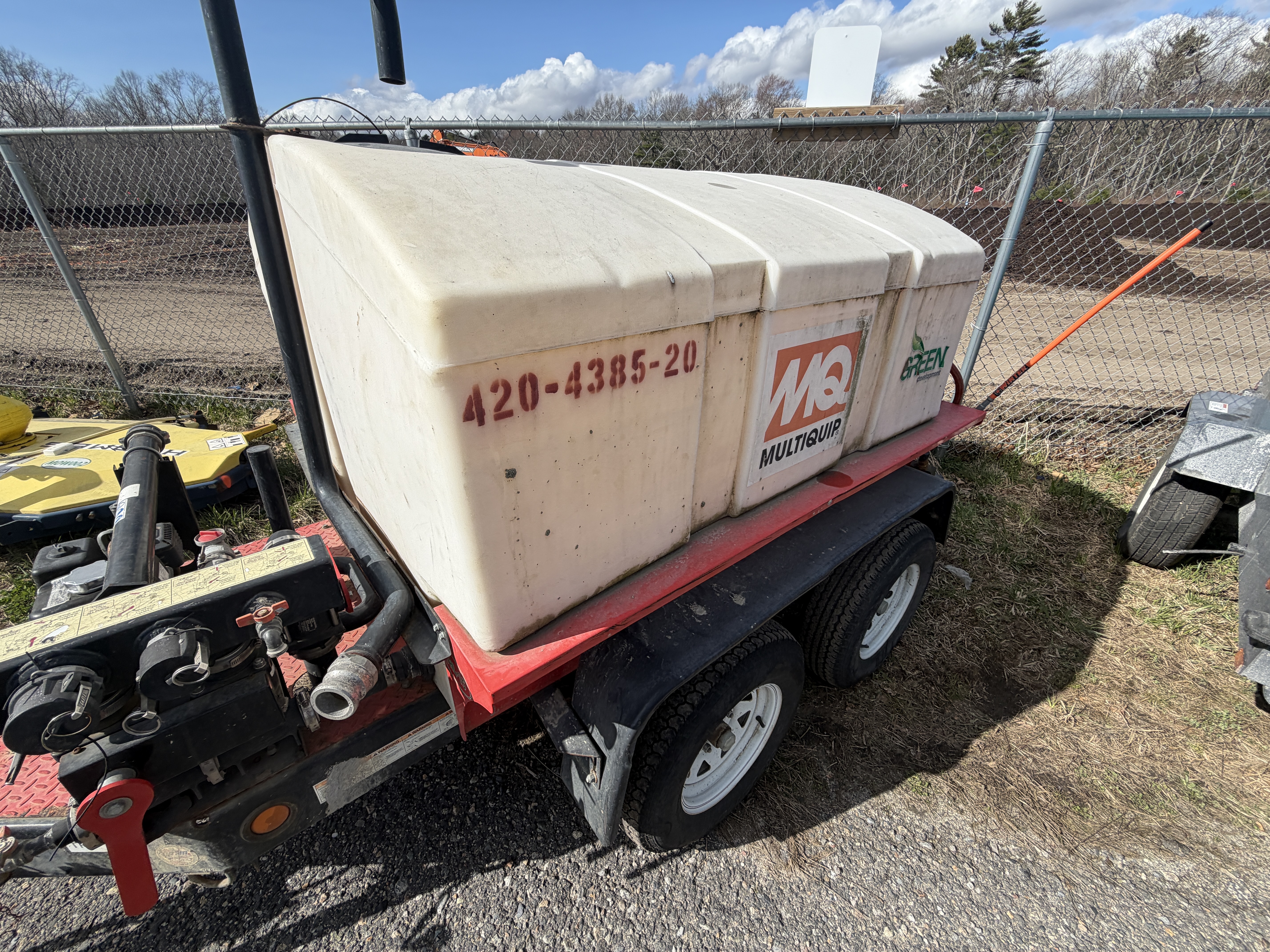 Multiquip Trailer-Mounted Water Tank — $4,800 — photo 6
